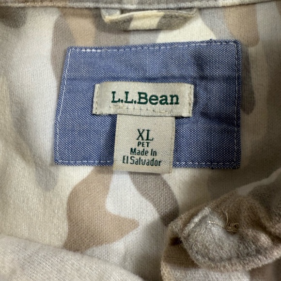 LL Bean Womens neutral Camo Shacket BBC Jacket Shirt Size XL . - Picture 6 of 8